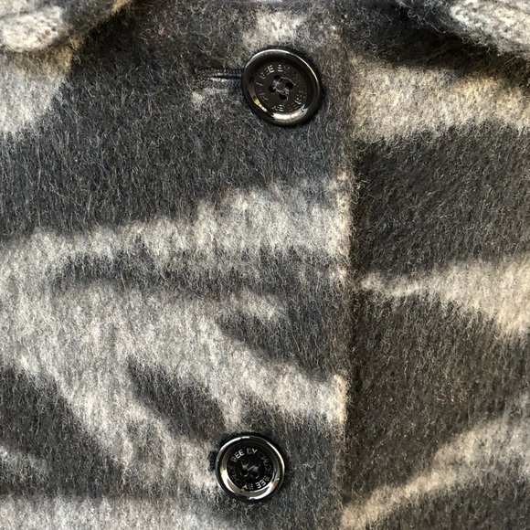 See by Chloe Jacket Wool Alpaca US 6 Animal Print - Picture 3 of 8